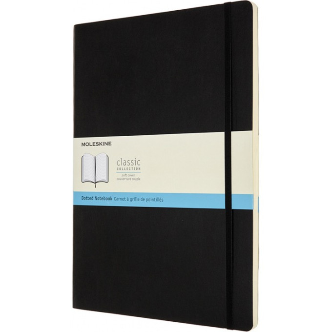 Блокнот MOLESKINE Classic Soft A4, пунктир, чёрный QP644