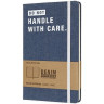 Блокнот MOLESKINE LIMITED EDITION DENIM NOTEBOOKS LARGE, линейка, Don`t Handle LCDNQP060D