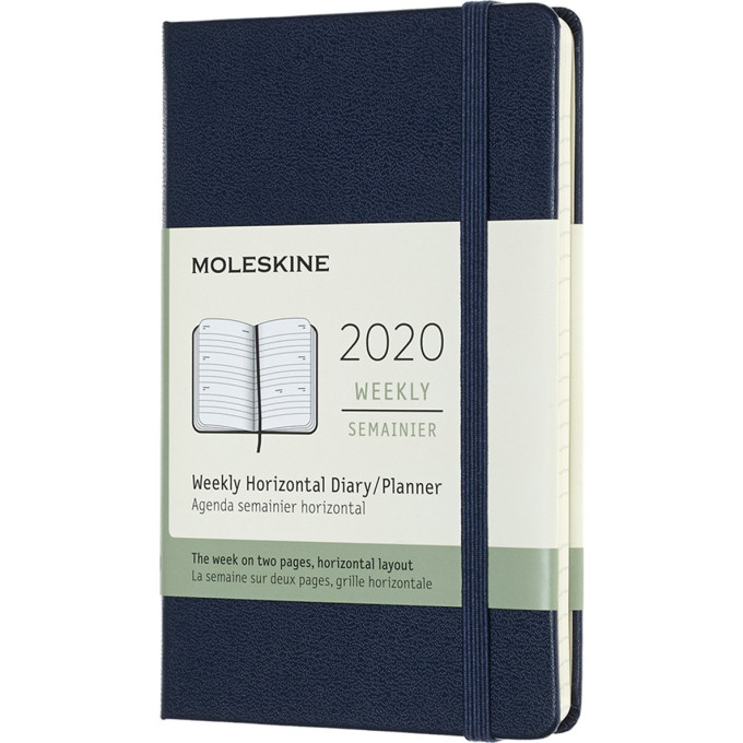 Еженедельник MOLESKINE Classic Weekly Pocket, синий сапфир DHB2012WH2